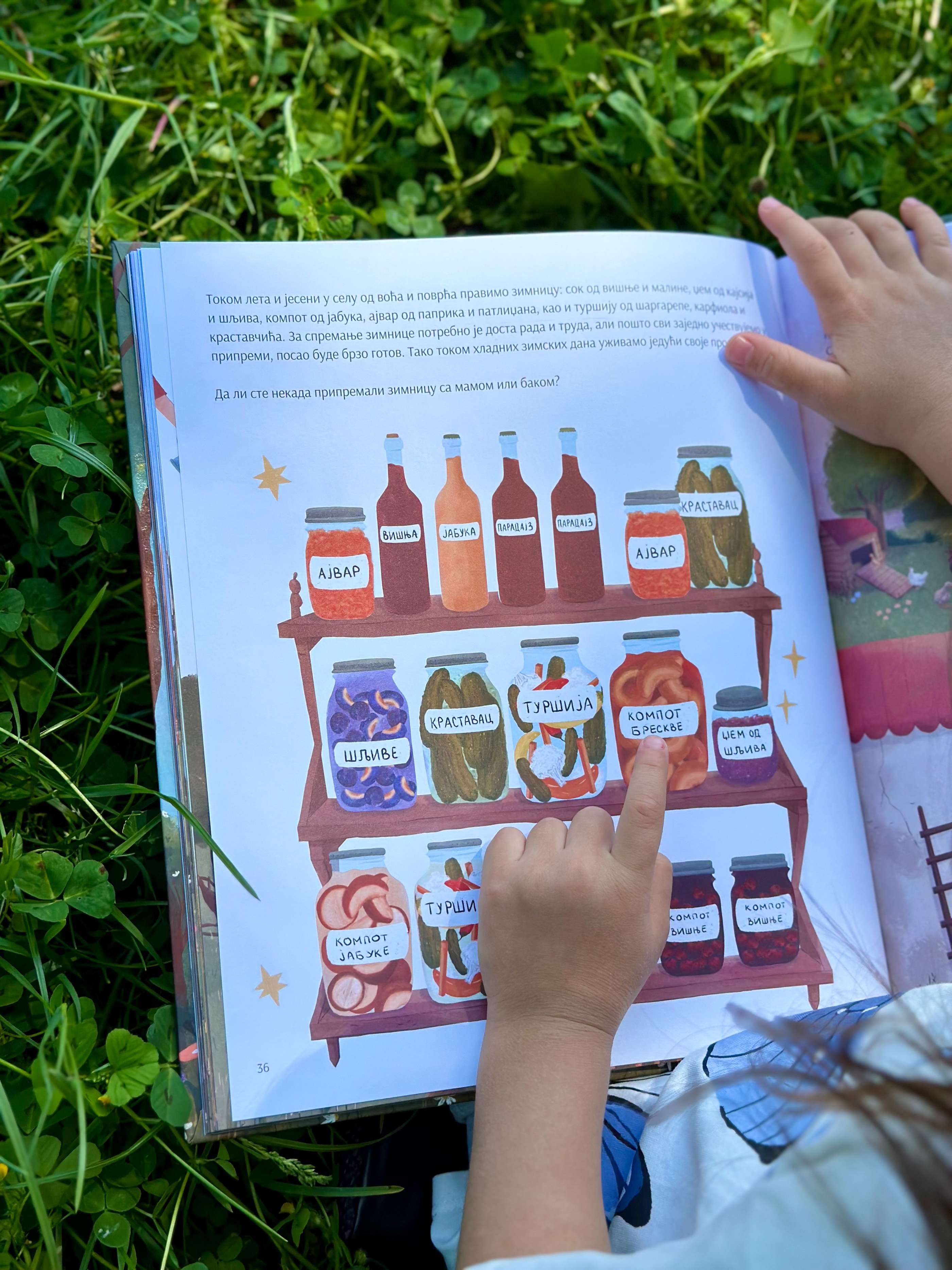 Unutrašnja strana knjige 'Jedan dan na seoskom imanju'