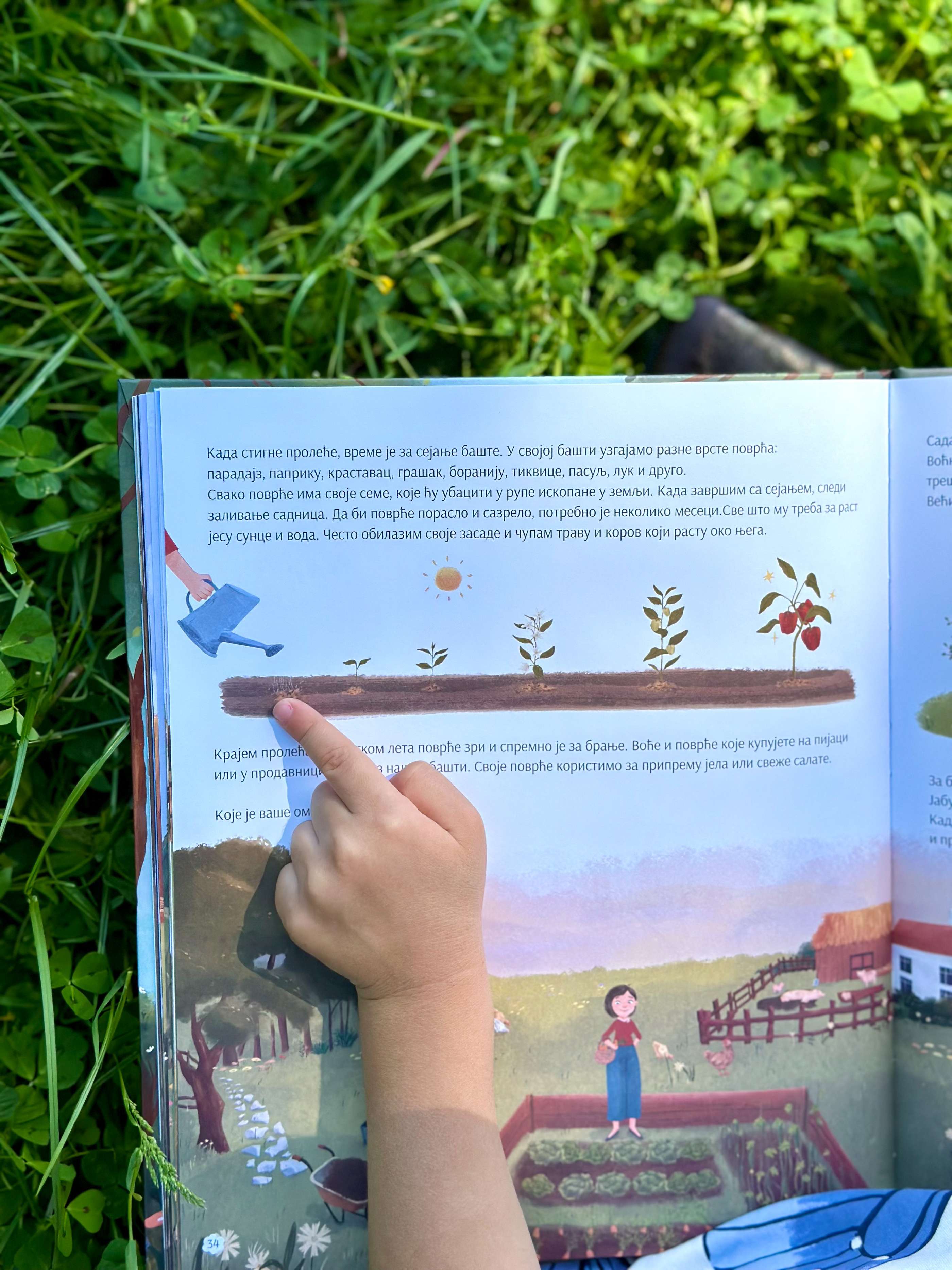 Unutrašnja strana knjige 'Jedan dan na seoskom imanju'