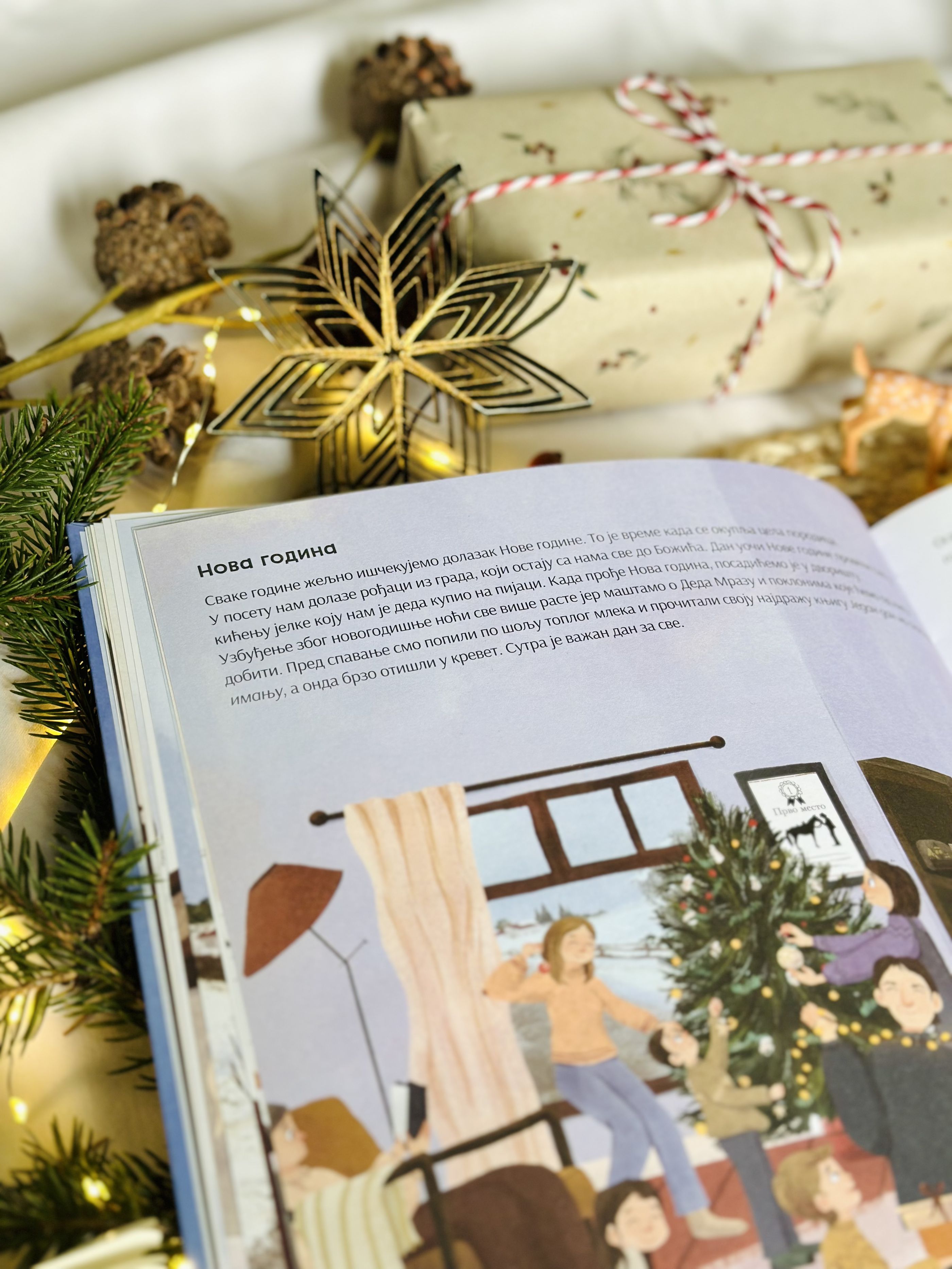 Unutrašnja stranica knjige 'Zima na našem selu'